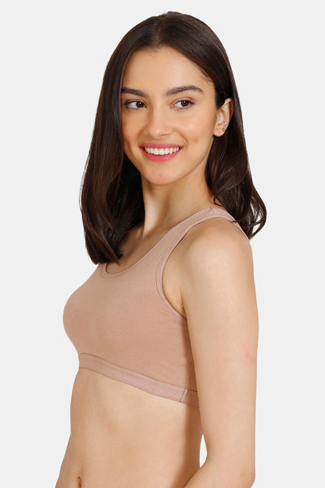 Zivame Girls Double Layered Non Wired Full Coverage Slip-on Beginner Bra (Pack of 2) - Multicolor — image 3